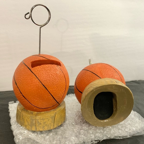 Mini Sports Basketball Coin Bank and Picture Holder Handmade Basketball … - Picture 2 of 7